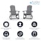 Flash Furniture 2 PK White Poly Resin Adirondack Rocking Chairs JJ-C14705-GY-2-GG - alternate 9